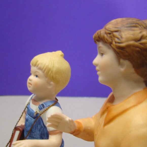 VTG 1985 Homco Home Interiors Denim Days Danny's Mom Bisque Figurine w/Tag 1511 - Picture 7 of 16